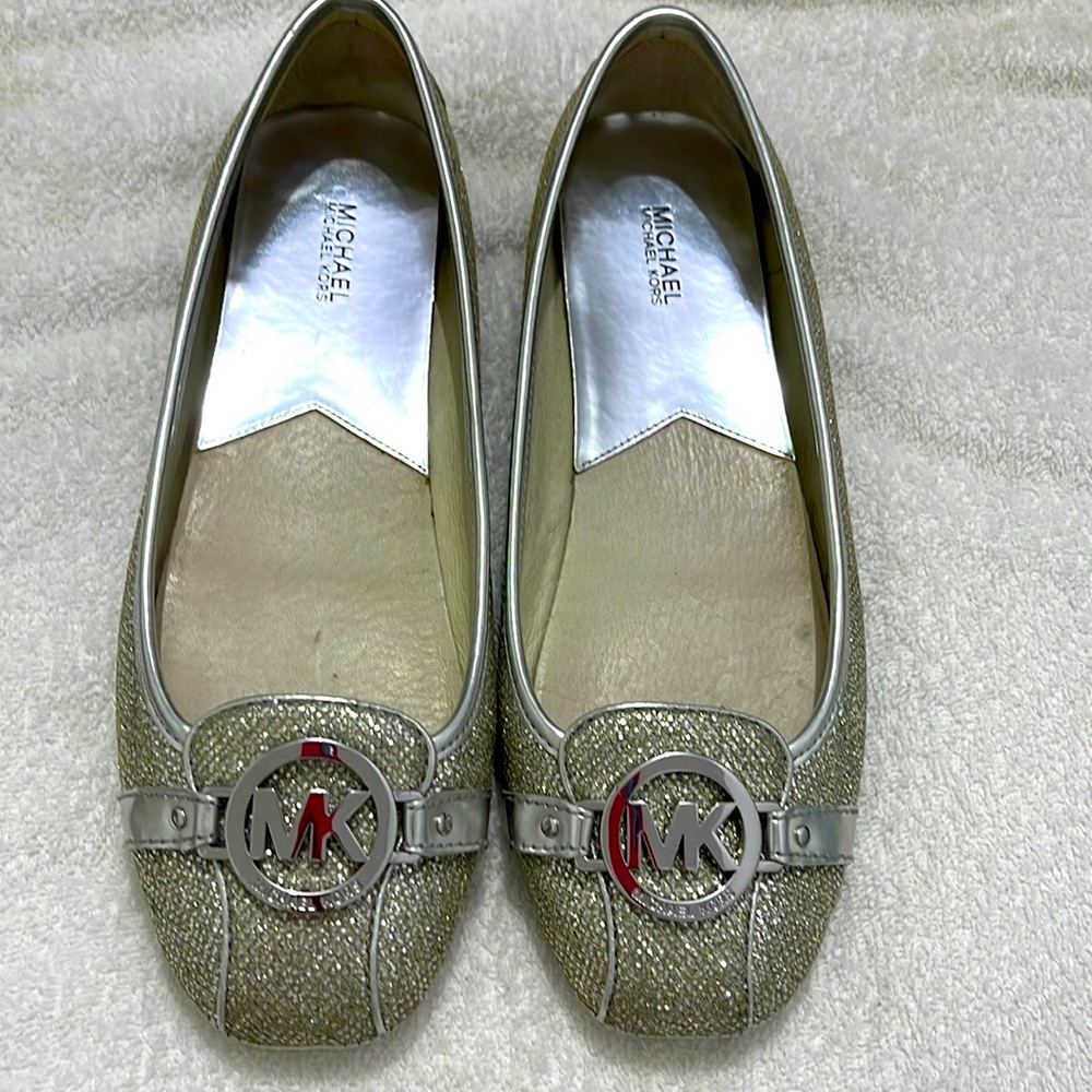 Silver Glitter dress flats